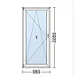 Plastové dveře | 85x205 cm | Levé | Bílé | jednokřídlé