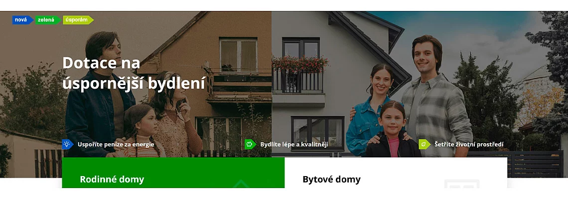 Dotace na úspornější bydlení Dotace na úspornější bydlení