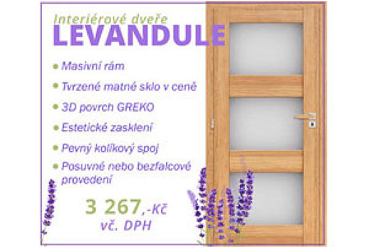 Vnitřní dveře Levandule - Cenový hit!
