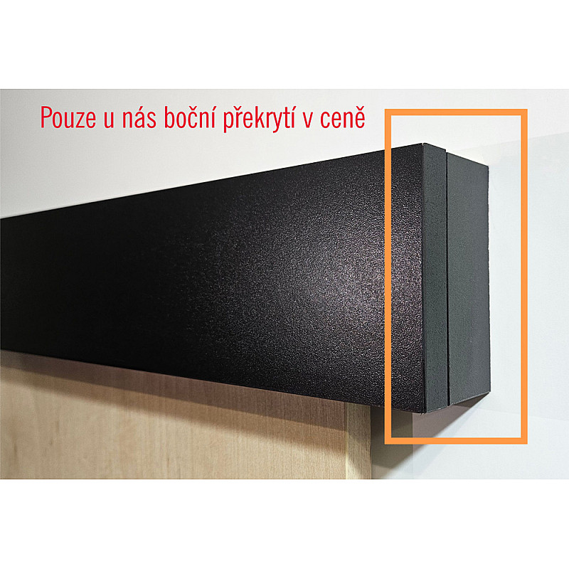 Schiebetür-System vor der Wand laufend WERDI PLUS (schwarzes Gesimse) Schiebetür-System vor der Wand laufend WERDI PLUS (schwarzes Gesimse)
