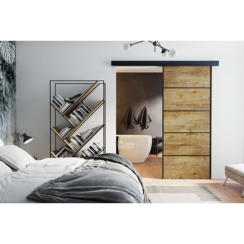 Schiebetür an der Wand MALIBU PLUS - Eiche Craft Schiebetür an der Wand MALIBU PLUS - Eiche Craft