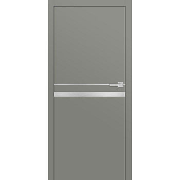 Intersie Lux Stahl Gebürstet 119 - Hohe Tür 210 cm