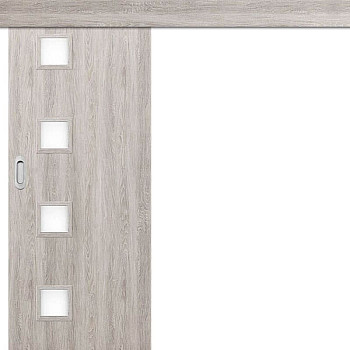 Schiebetür vor der Wand MENTON 9, 10, 11, 12 - Hohe Tür 210 cm