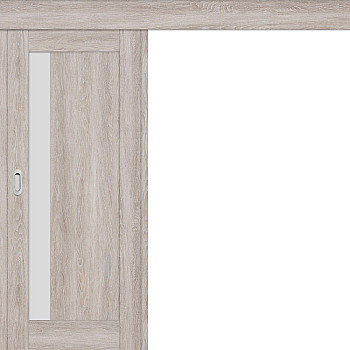 Schiebetüren vor der Wand Frézie 1 - Graueiche 3D Greko