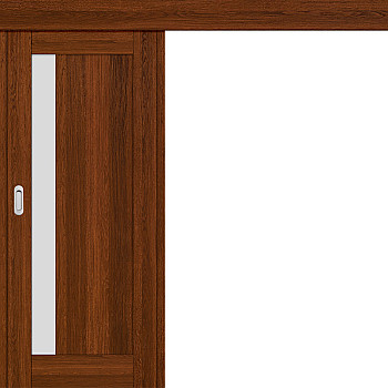 Schiebetüren vor der Wand Frézie 1 - Nussbaum 3D Greko