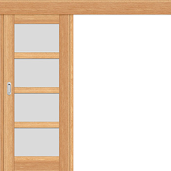Schiebetüren vor der Wand Juka 4 - Eiche 3D Greko