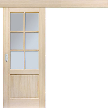 Schiebetür vor der Wand Massivholz - Dublin