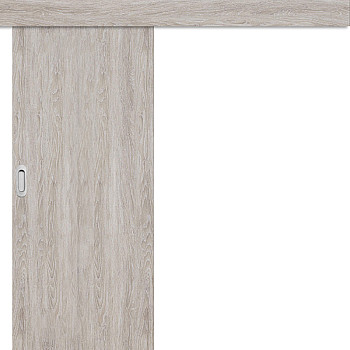 Altamura 1 - Glatte Schiebetür vor der wand - Graueiche 3D GREKO