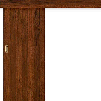 Altamura 1 - Glatte Schiebetür vor der wand - Nussbaum 3D GREKO