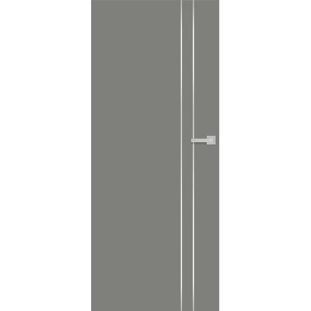 Bezobložkové dveře INTERSIE LUX 104 Nerez - Světle šedý ST CPL