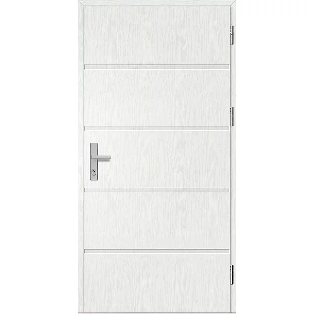 Ocelové vchodové dveře - LUTTER 1 - Borovice Bílá, Stamp Roller