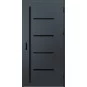 Ocelové vchodové dveře ERKADO - BIENE 3 - Antracit Struktura, Label Black