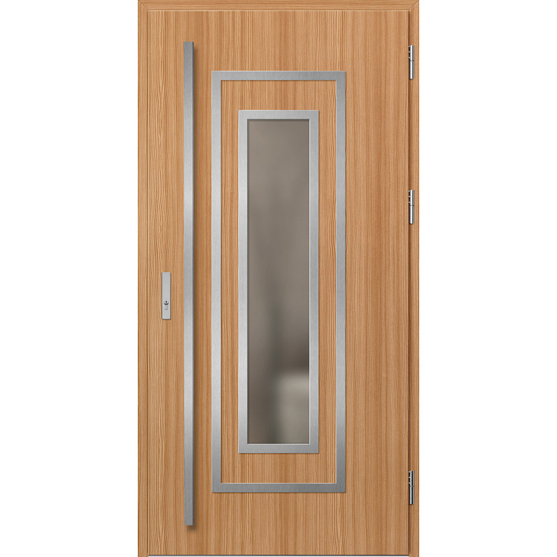 Ocelové vchodové dveře - EBERN 1 - Borovice horská, Label Inox Ocelové vchodové dveře ERKADO - EBERN 1 - Borovice horská, Label Inox