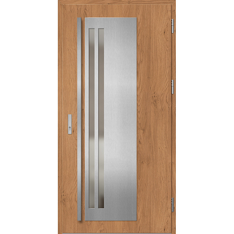 Ocelové vchodové dveře - LINDEN 2 - Winchester, Label Inox Ocelové vchodové dveře ERKADO - LINDEN 2 - Winchester, Label Inox