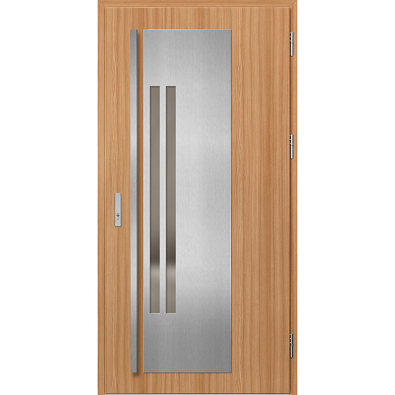 Ocelové vchodové dveře - MURTER 2 - Borovice horská, Label Inox Ocelové vchodové dveře ERKADO - MURTER 2 - Borovice horská, Label Inox