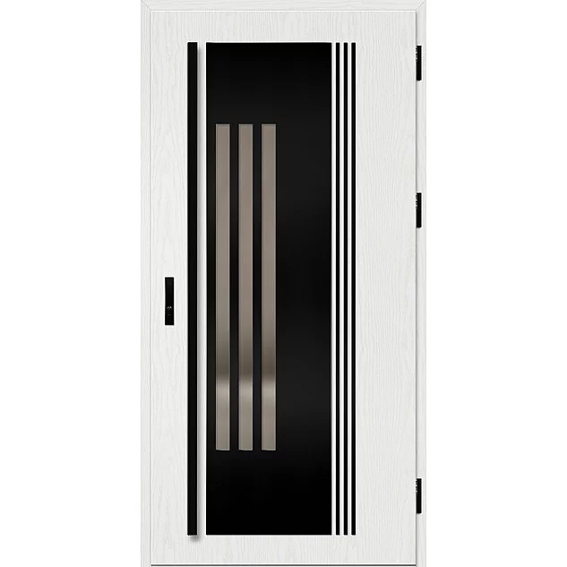 Ocelové vchodové dveře ERKADO - MURTER 6 - Borovice Bílá, Label Black