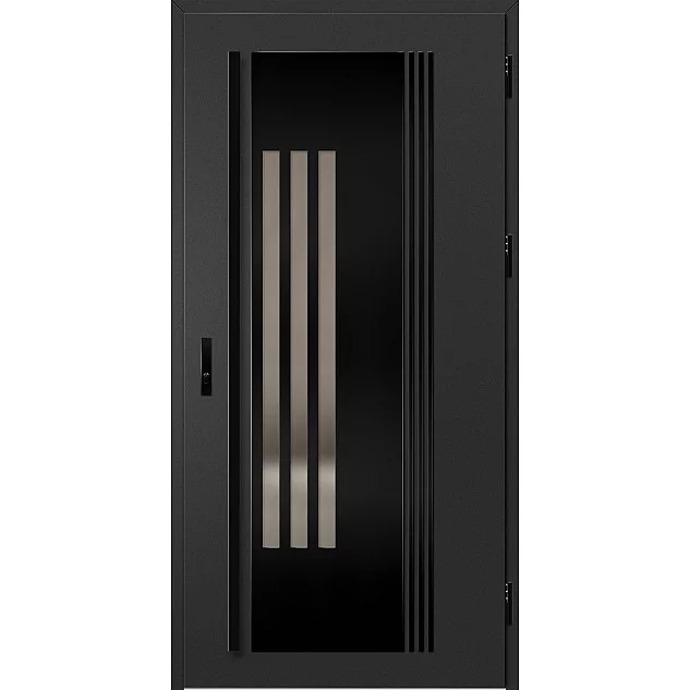Ocelové vchodové dveře ERKADO - MURTER 6 - Černá, Label Black