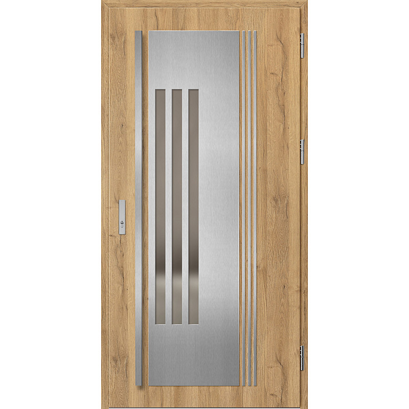 Ocelové vchodové dveře - MURTER 6 - Dub Natur, Label Inox Ocelové vchodové dveře ERKADO - MURTER 6 - Dub Natur, Label Inox
