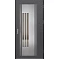 Ocelové vchodové dveře ERKADO - MURTER 6 - Hladký Antracit, Label Inox