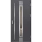 Ocelové vchodové dveře ERKADO - SINGEN 3 - Hladký Antracit, Label Inox