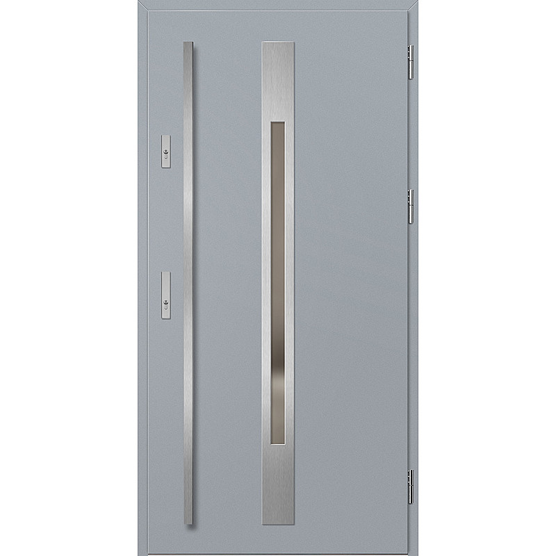 Ocelové vchodové dveře - WELS 2 - Šedá, Label Inox Ocelové vchodové dveře ERKADO - WELS 2 - Šedá, Label Inox