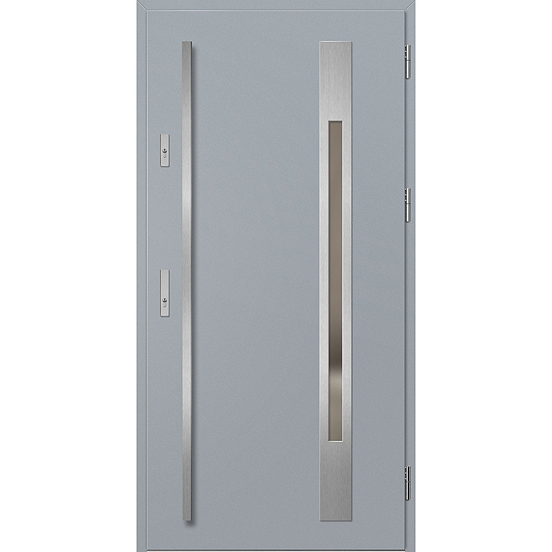 Ocelové vchodové dveře - WELS 3 - Šedá, Label Inox Ocelové vchodové dveře ERKADO - WELS 3 - Šedá, Label Inox