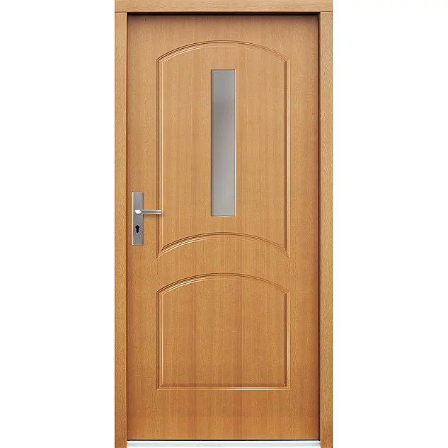 Dřevěné vstupní dveře P114