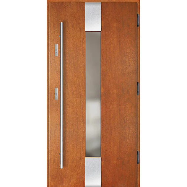 Dřevěné vstupní dveře P129
