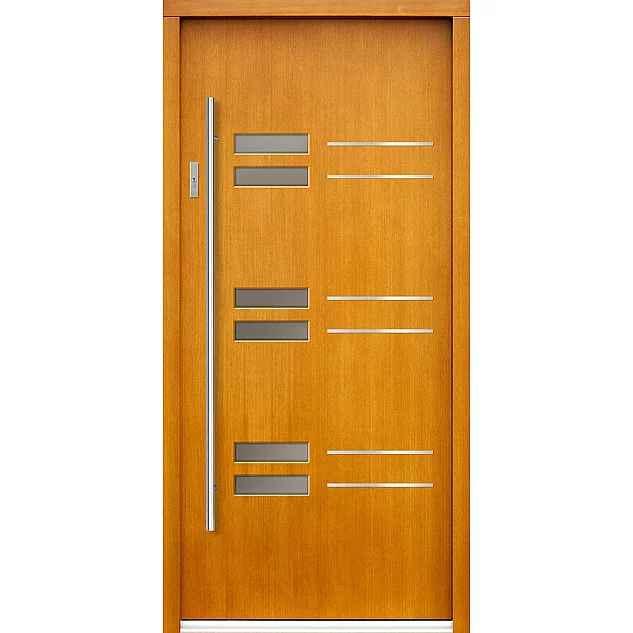 Dřevěné vstupní dveře P134
