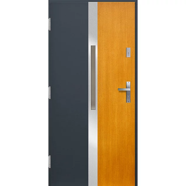 Dřevěné vstupní dveře P136