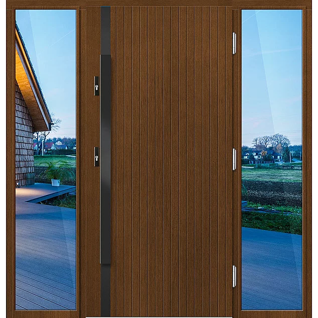 Dřevěné vstupní dveře P158
