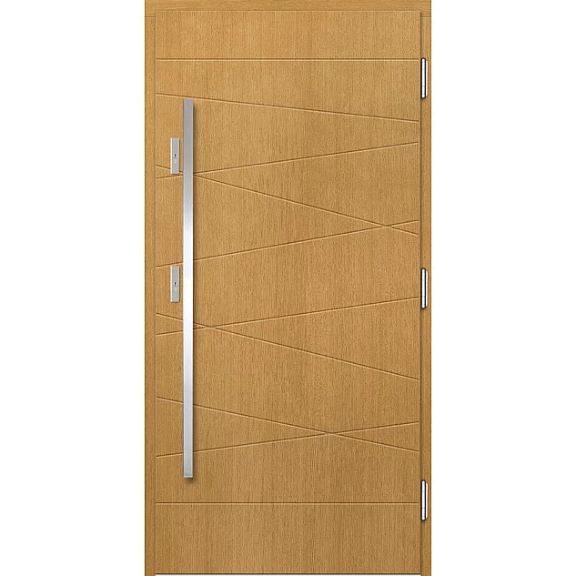 Dřevěné vstupní dveře P161