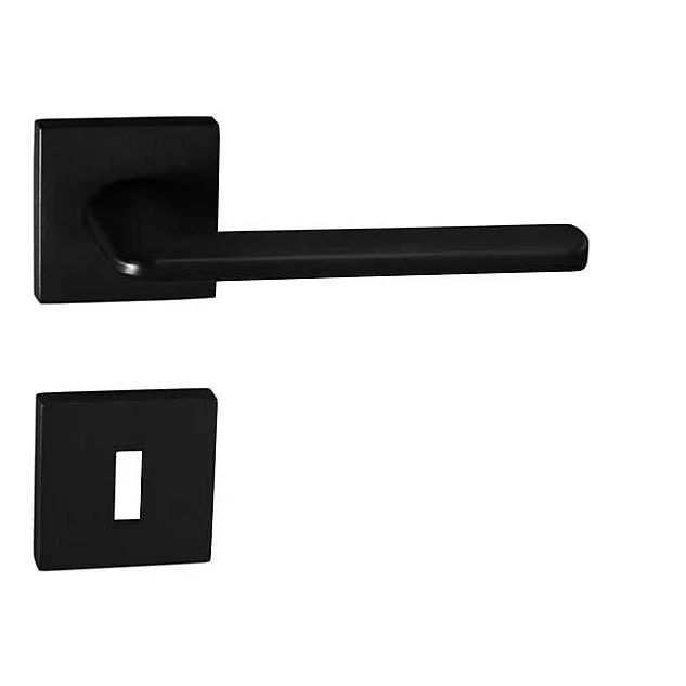 Interiérové kování - Klika TI-ELIPTICA-HR 3098Q 5S (Černá mat) - úzká rozeta 6 mm
