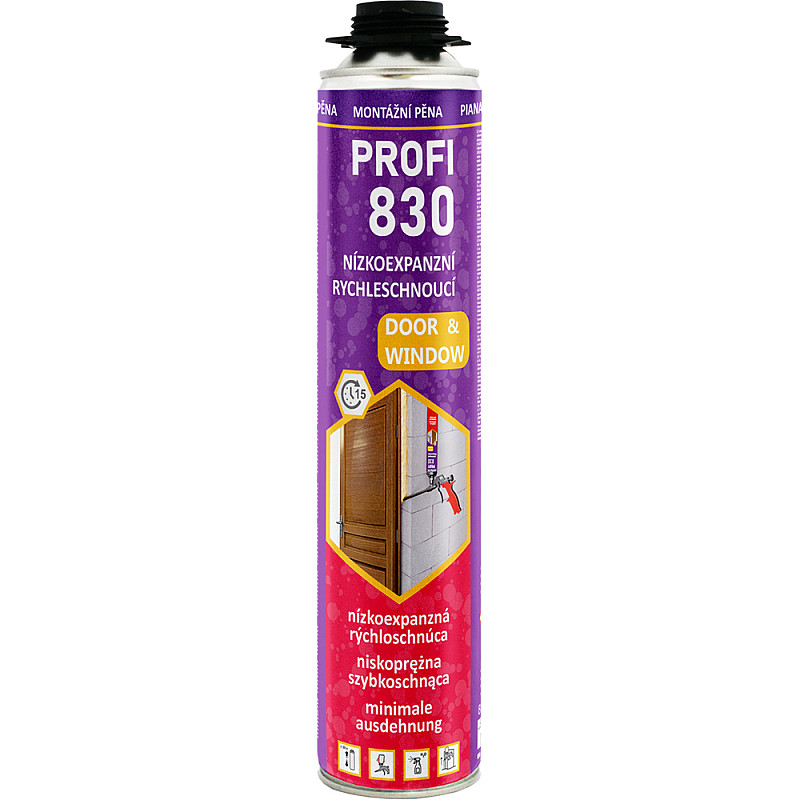 Pistolová montážní pěna PROFI 830 nízkoexpanzní