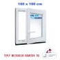  Jednokřídlé Plastové okno | 100x100 cm (1000x1000 mm) | Pravé | Bílé