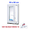 Kunststofffenster | 50 x 80 cm (500 x 800 mm) | weiß | Dreh-Kipp-Fenster | links