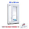 Kunststofffenster | 50 x 80 cm (500 x 800 mm) | weiß | Dreh-Kipp-Fenster | rechts