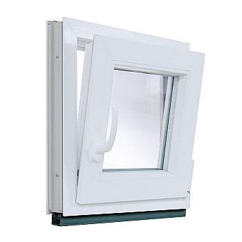Kunststofffenster | 55 x 55 cm (550 x 550 mm) | weiß | Dreh-Kipp-Fenster | rechts