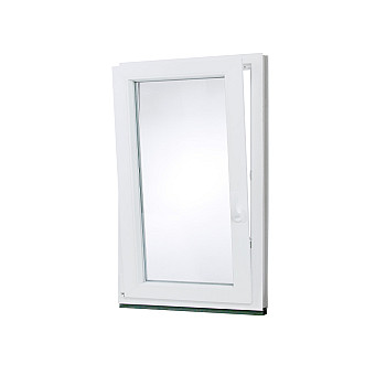 Kunststofffenster | 60x100 cm (600x1000 mm) | weiß | Dreh-Kipp-Fenster | links