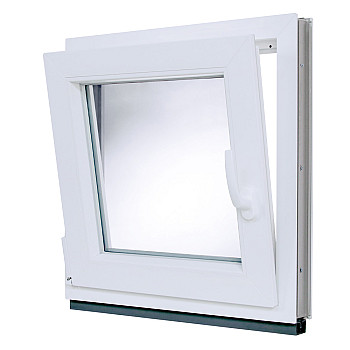 Kunststofffenster | 65x65 cm (650x650 mm) | weiß | Dreh-Kipp-Fenster | links