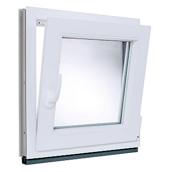 Kunststofffenster | 65 x 65 cm (650 x 650 mm) | weiß | Dreh-Kipp-Fenster | rechts