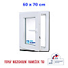 Kunststofffenster | 60 x 70 cm (600 x 700 mm) | weiß | Dreh-Kipp-Fenster | links