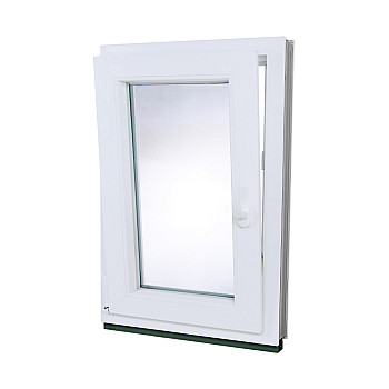 Kunststofffenster | 60x80 cm (600x800 mm) | weiß | Dreh-Kipp-Fenster | links
