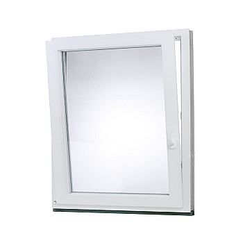 Kunststofffenster | 90x100 cm (900x1000 mm) | weiß | Dreh-Kipp-Fenster | links