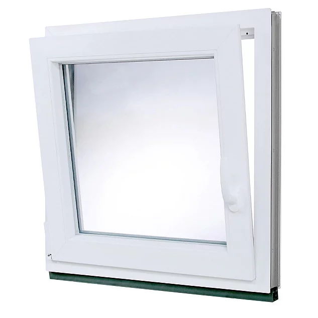 Plastové okno | 90x90 cm (900x900 mm) | Levé| Bílé | jednokřídlé | Teplý meziskelní rámeček