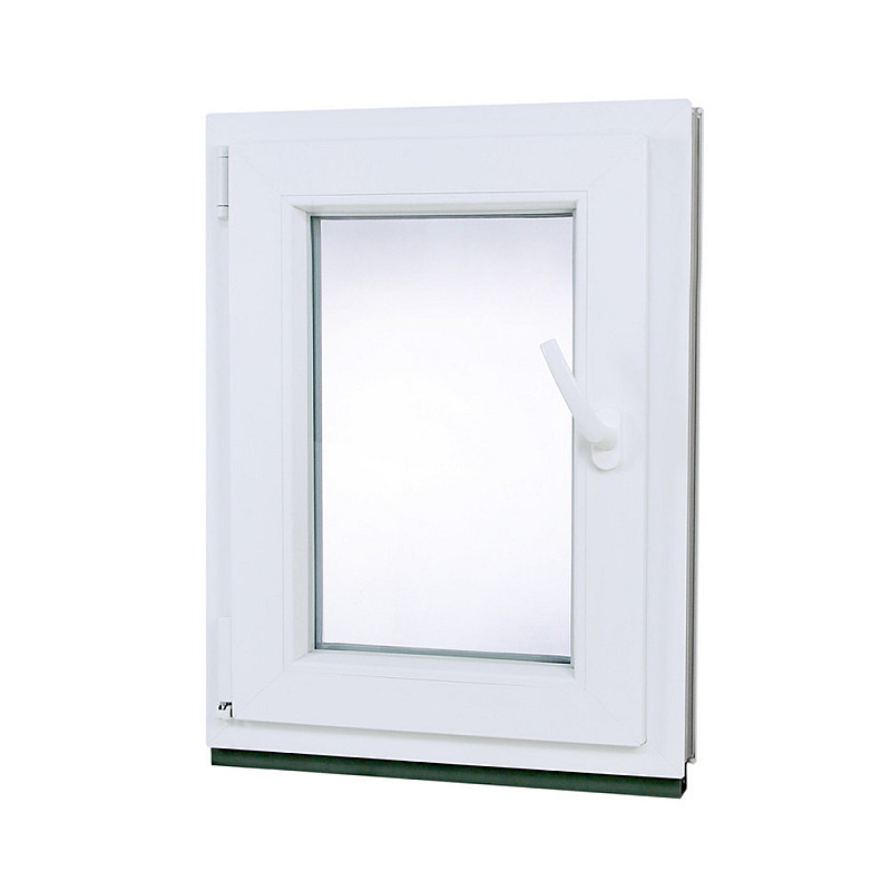 Kunststofffenster | 60 x 70 cm (600 x 700 mm) | Weiß / Anthrazit | Dreh-Kipp-Fenster | links Kunststofffenster | 60 x 70 cm (600 x 700 mm) | Weiß / Anthrazit | Dreh-Kipp-Fenster | links