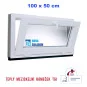 Plastové okno | 100x50 cm (1000x500 mm) | Bílé | Sklopné