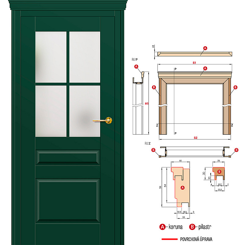 Bílé interiérové dveře Peonia 5 (UV Lak) Bílé interiérové dveře Peonia 5 (UV Lak)