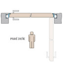 Směr otevírání REVERS - otevírání dovnitř (Pravé)