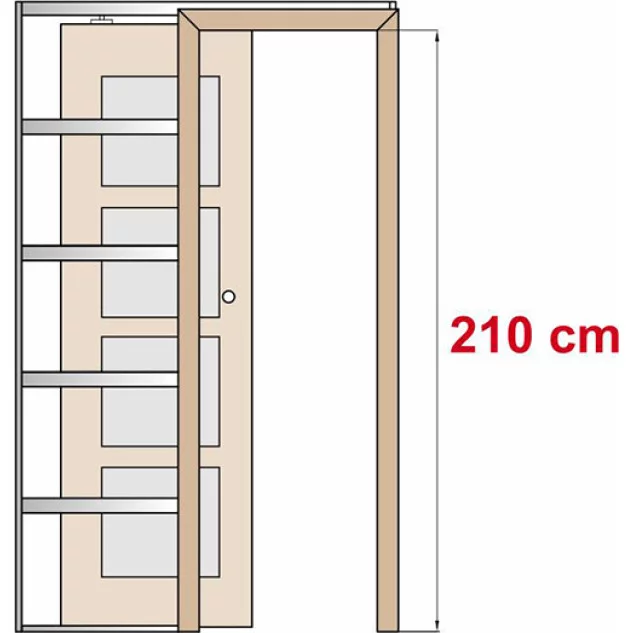 Posuvné interiérové dveře na stěnu Altamura 3, 5, 7 (Výška 210 cm)